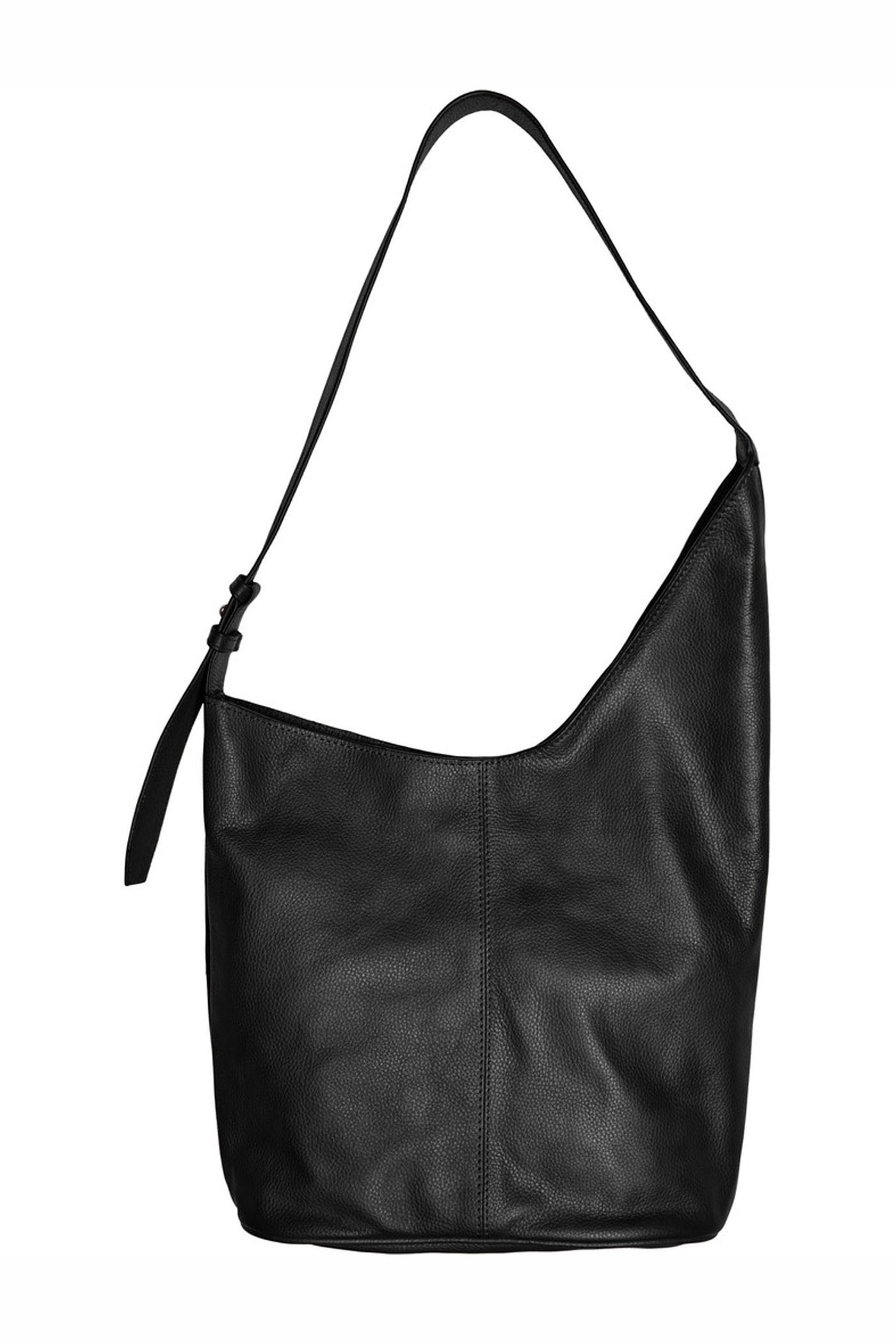 Asymmetric Shopper Bag Black w. Silver acc. - 180079