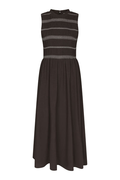 Atika Deco Smock Dress Dark brown - 166105 Thumbnail