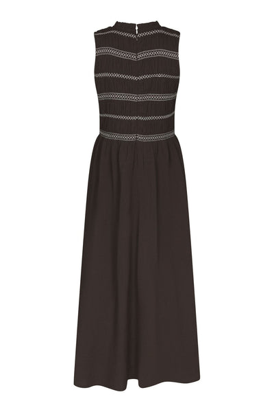 Atika Deco Smock Dress Dark brown - 166105 Thumbnail