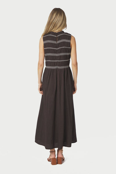Atika Deco Smock Dress Dark brown - 166105 Thumbnail