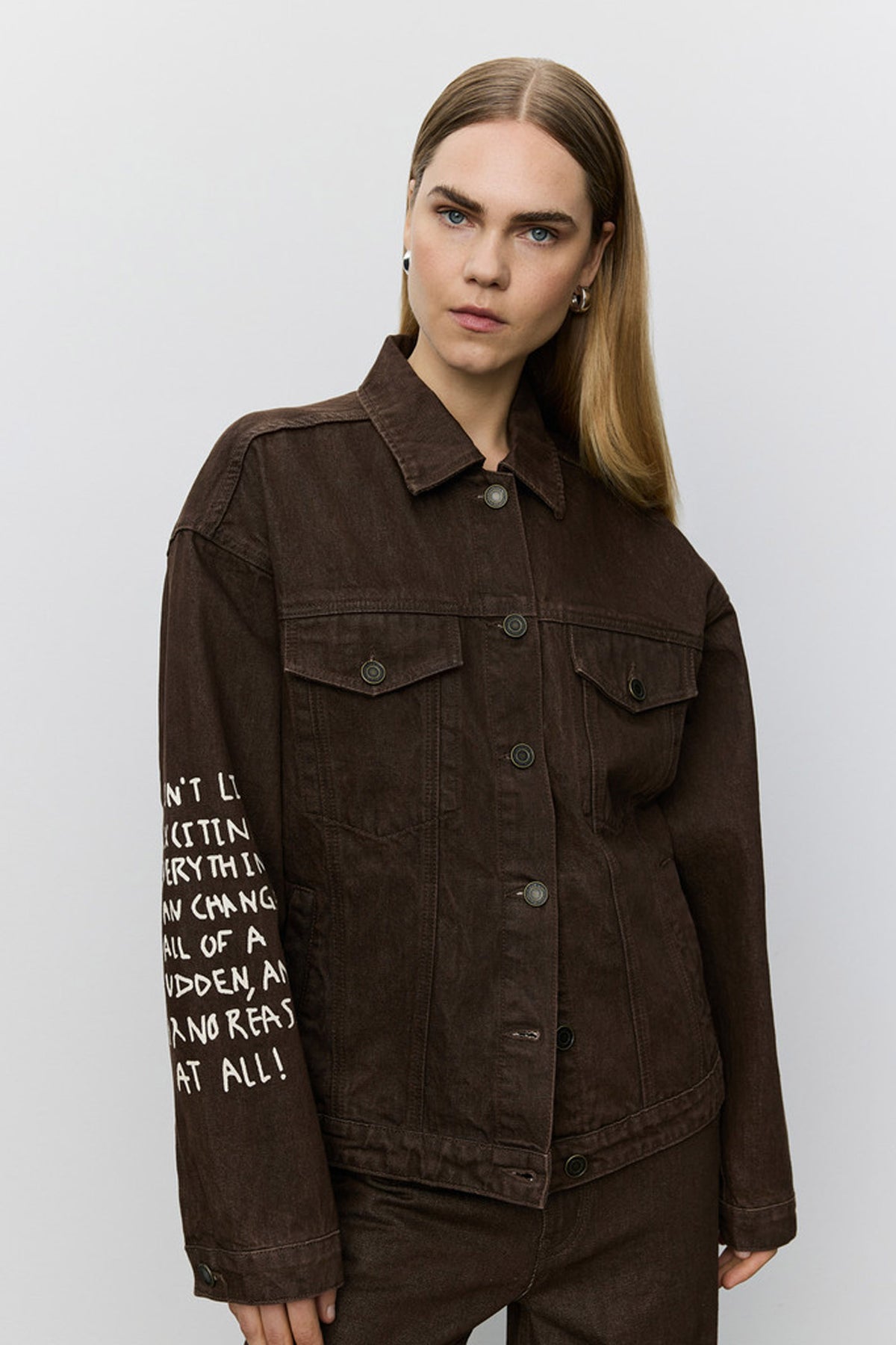 Audreysw Moomin Denim Jacket Dark brown - S263110