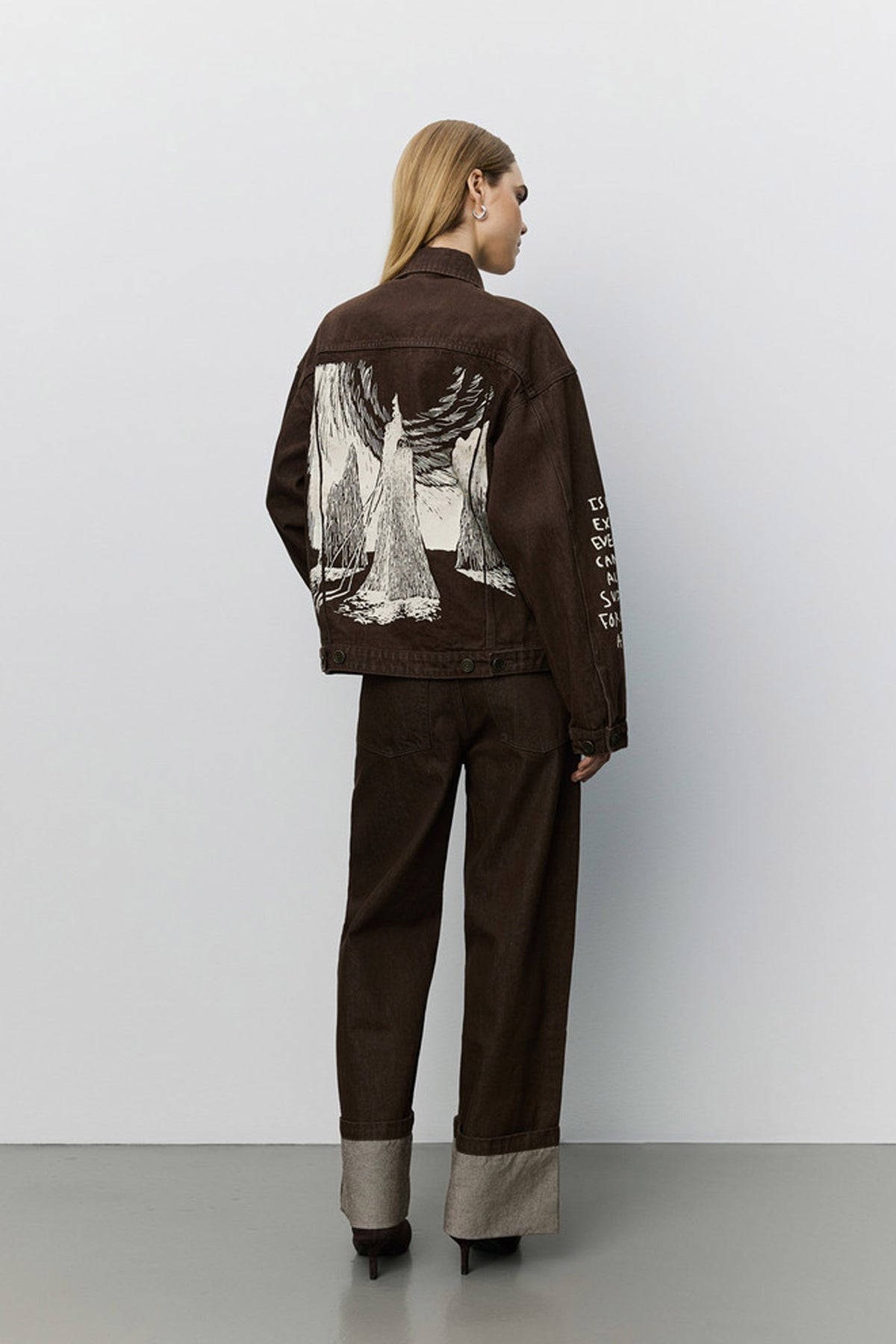 Audreysw Moomin Denim Jacket Dark brown - S263110