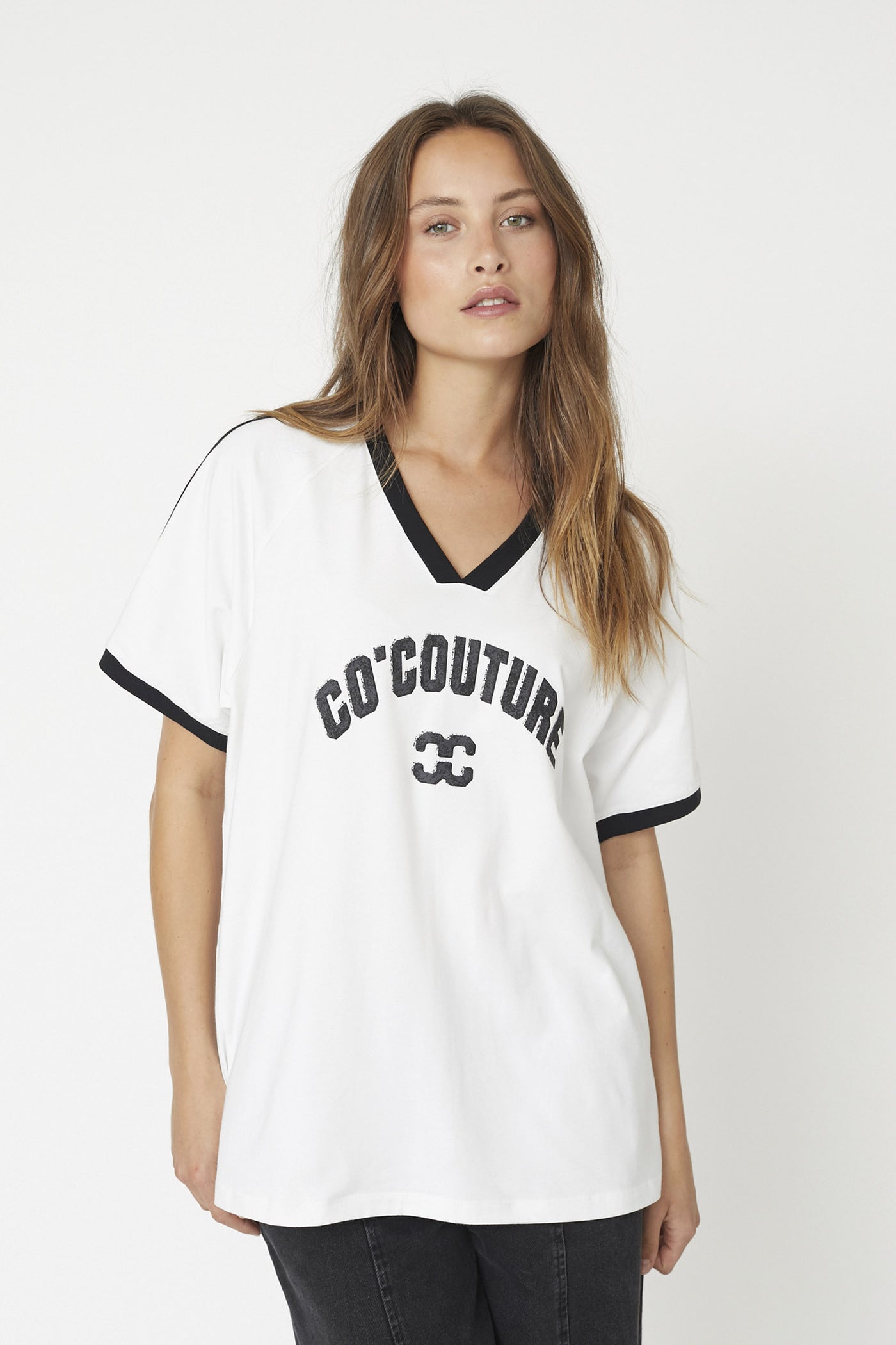 AvanaCC Oversize Sporty V-Tee 4000-White - 33211