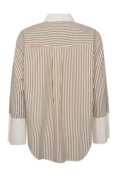 AvaraCC Stripe Shirt 19946-Bone/Brown - 45085 Thumbnail