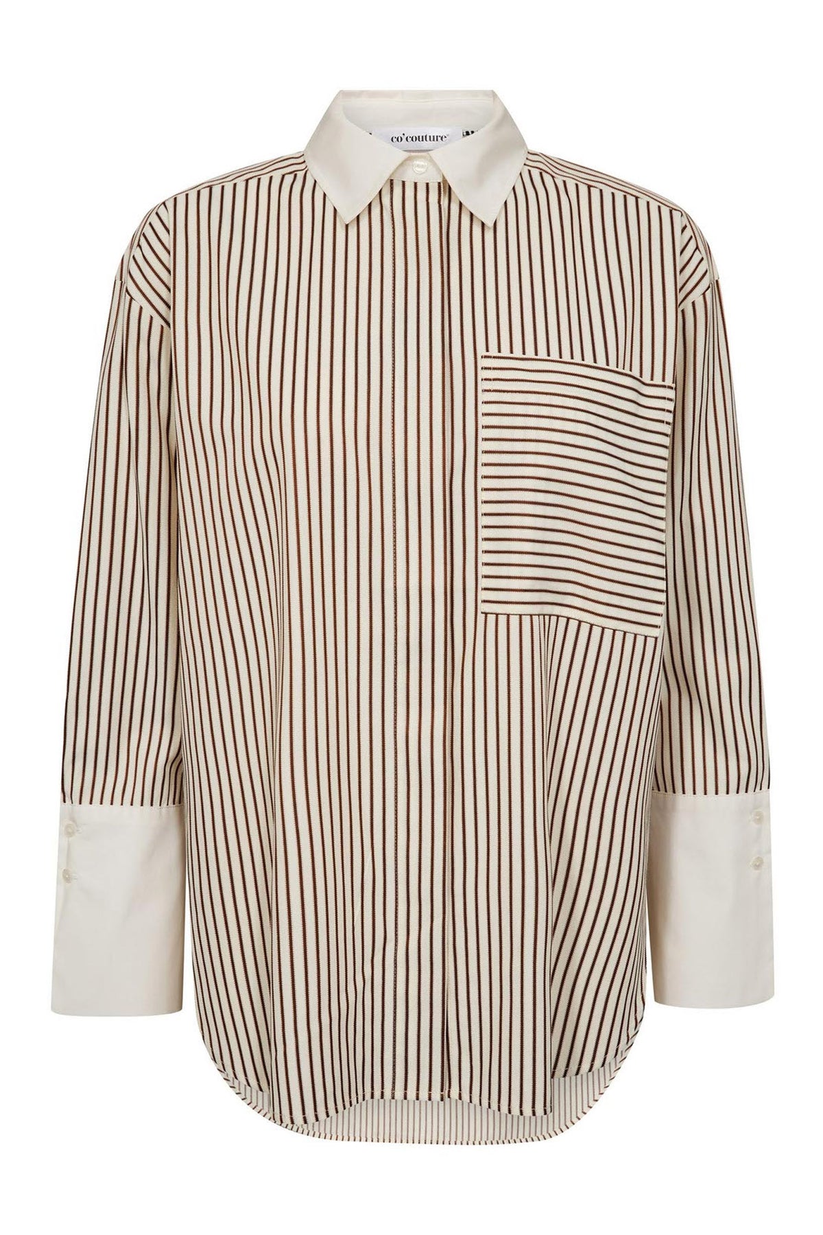 AvaraCC Stripe Shirt 19946-Bone/Brown - 45085