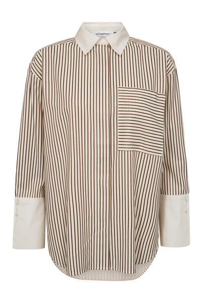 AvaraCC Stripe Shirt 19946-Bone/Brown - 45085 Thumbnail