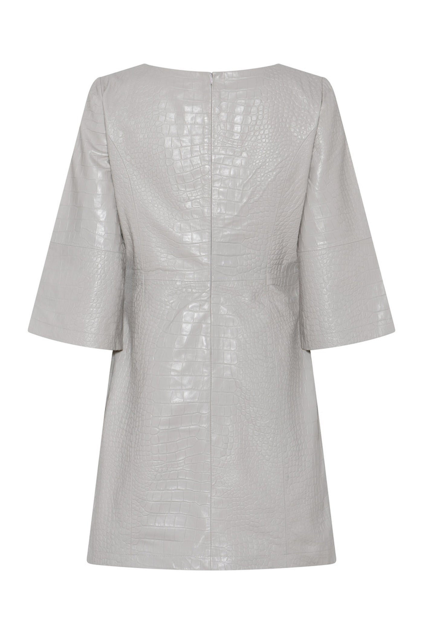 EmbossedBBNutali leather dress Silver Cloud - BBW4689