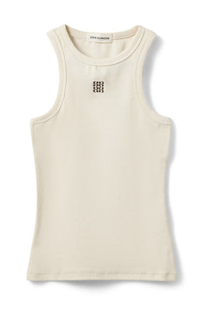 BECASW RIB TANK TOP 0159 Cream White - S262362