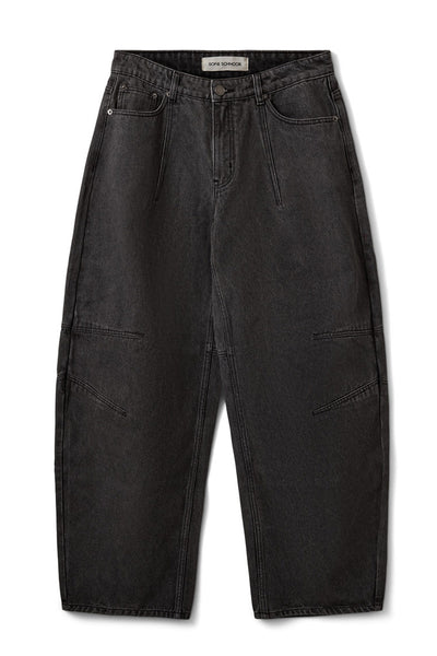 BECKASW BARREL SHAPED JEANS 1024 Black washed Denim - S262281 Thumbnail
