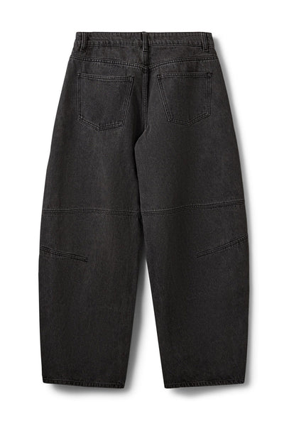 BECKASW BARREL SHAPED JEANS 1024 Black washed Denim - S262281 Thumbnail