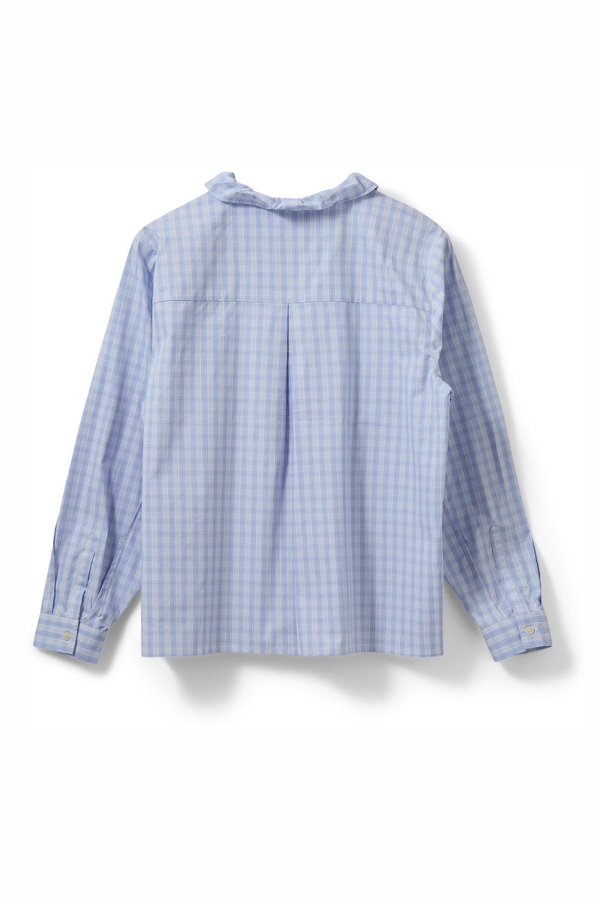 BELLESW CHECK FRILL PLACKET SH 5036 Blue - S261381