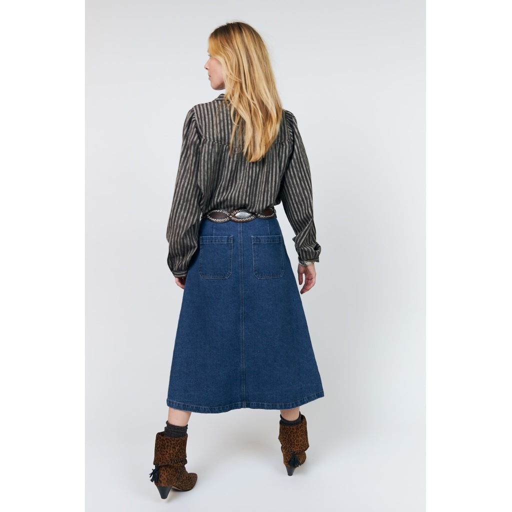 LennonLL Midi Skirt 23 Dark Blue - 26405-2002