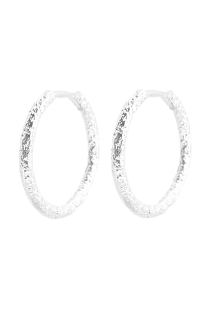 BRUSHED HOOP 20MM TILBEHØR SØLV - BRUSHED HOOP 20MM