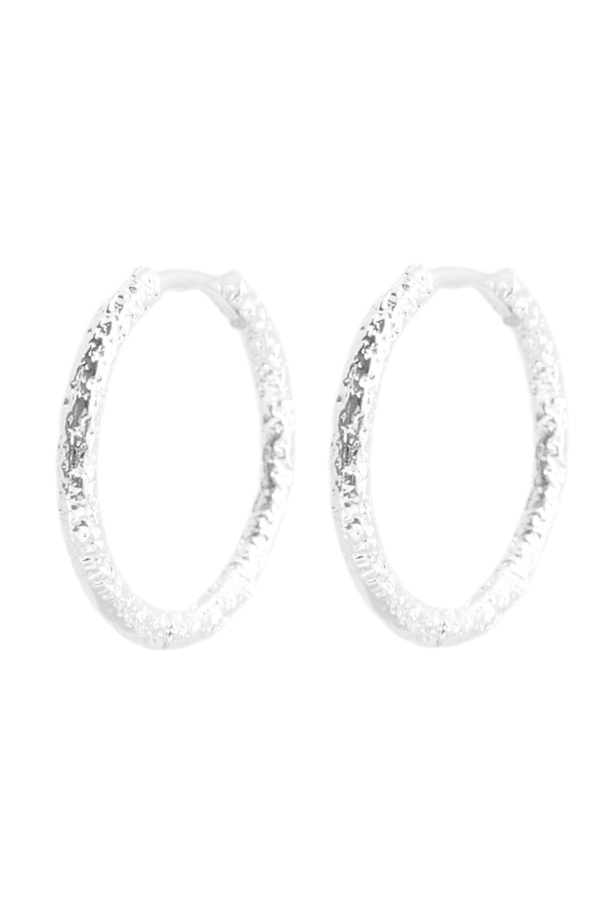 BRUSHED HOOP 20MM TILBEHØR SØLV - BRUSHED HOOP 20MM