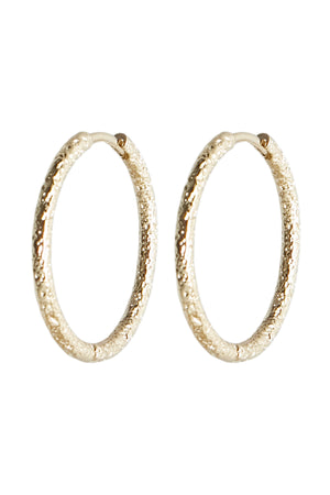 BRUSHED HOOP 25MM TILBEHØR GULD - BRUSHED HOOP 25MM