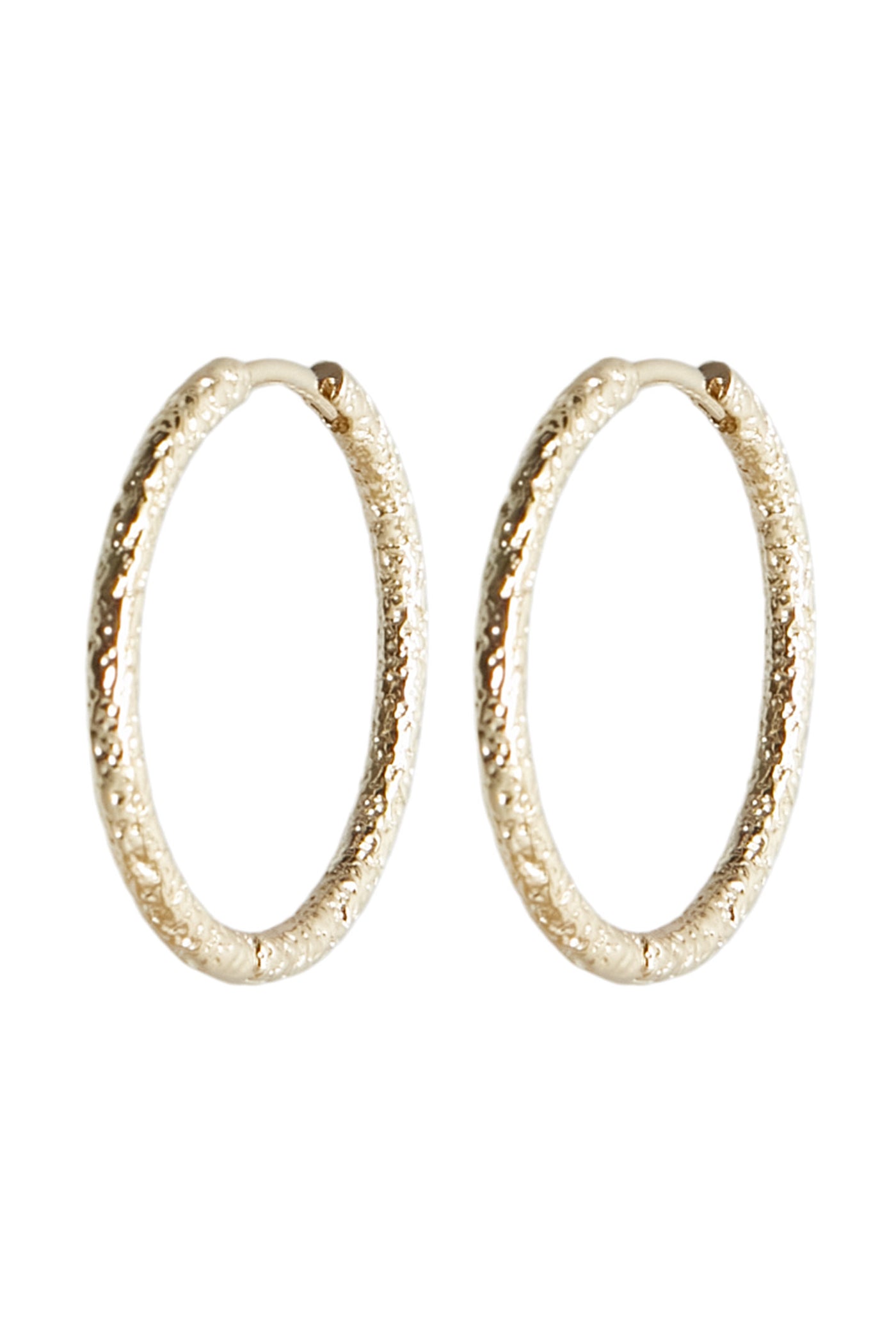 BRUSHED HOOP 25MM TILBEHØR GULD - BRUSHED HOOP 25MM
