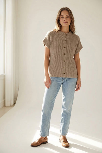 BTFELEANOR Raccoon Cardigan Mocha Brown - 500121 Thumbnail