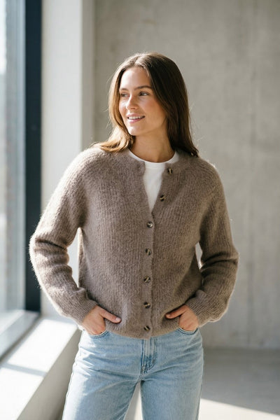 BTFNINA Raccoon Cardigan Mocha Brown - 500129 Thumbnail