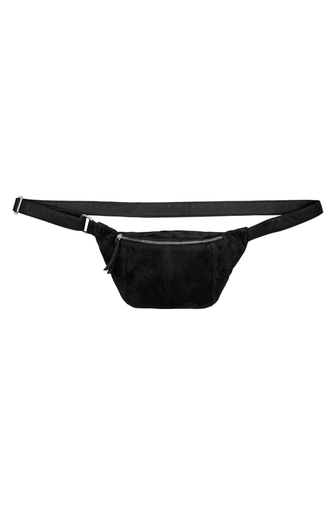 BTFOPHELIA Suede Bumbag Black w. Silver acc. - 180058