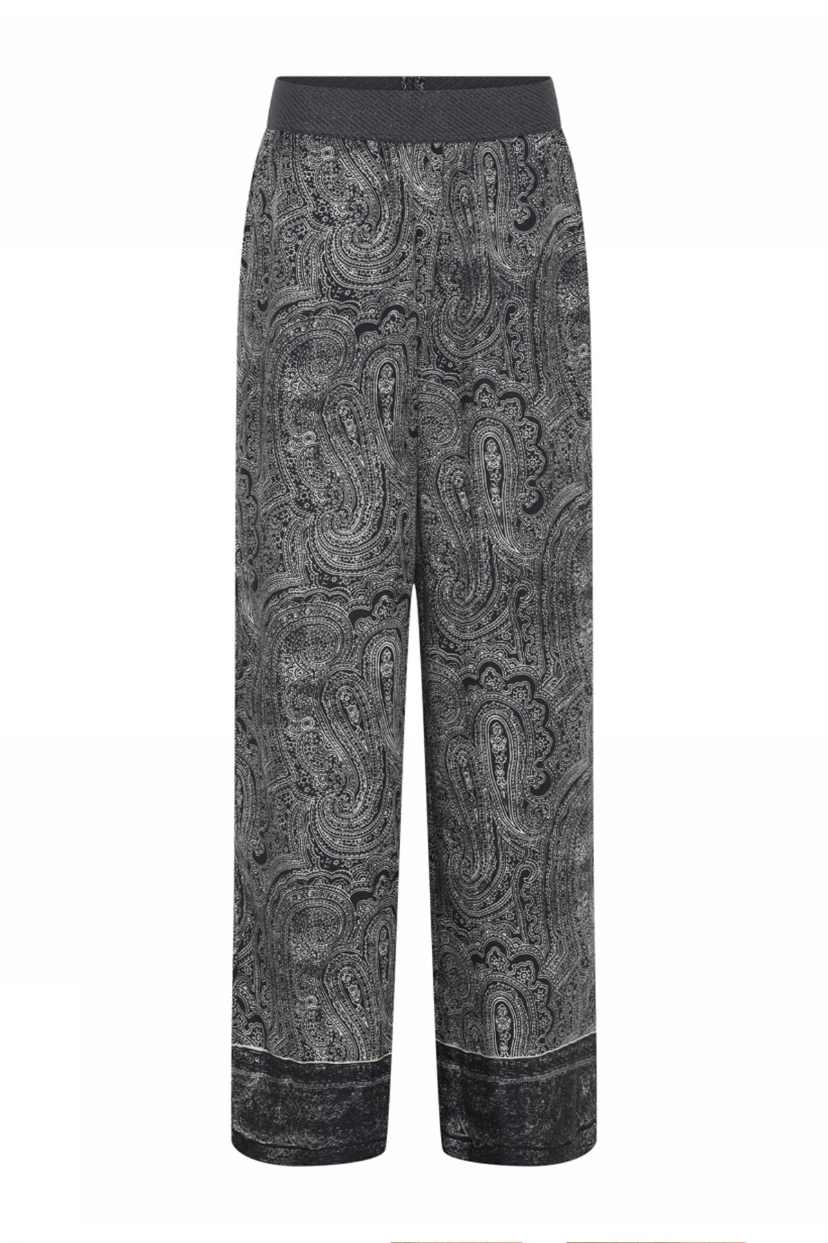 Babbett, wide leg pants 81999-Black/Sand - 62011/7358