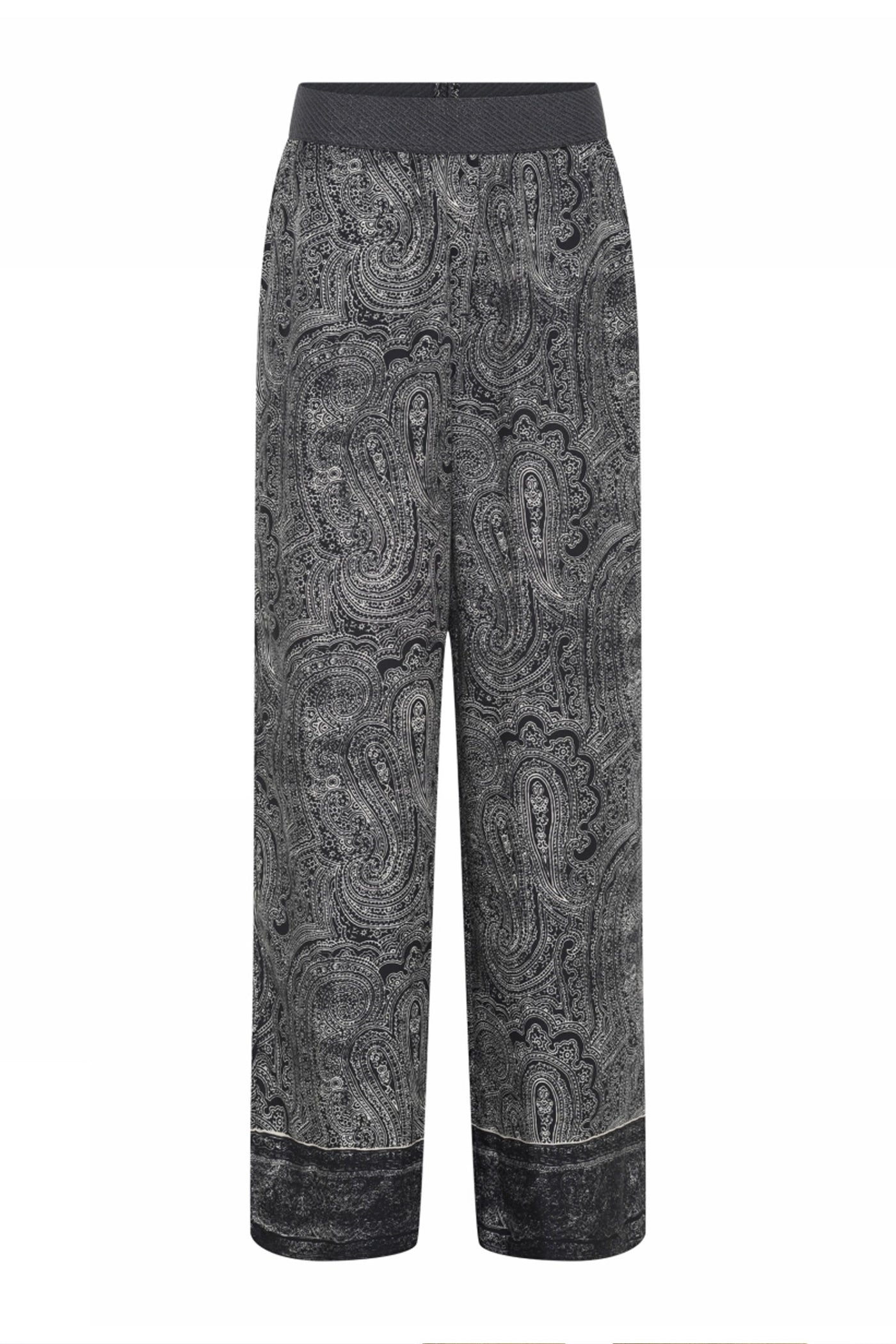 Babbett, wide leg pants 81999-Black/Sand - 62011/7358