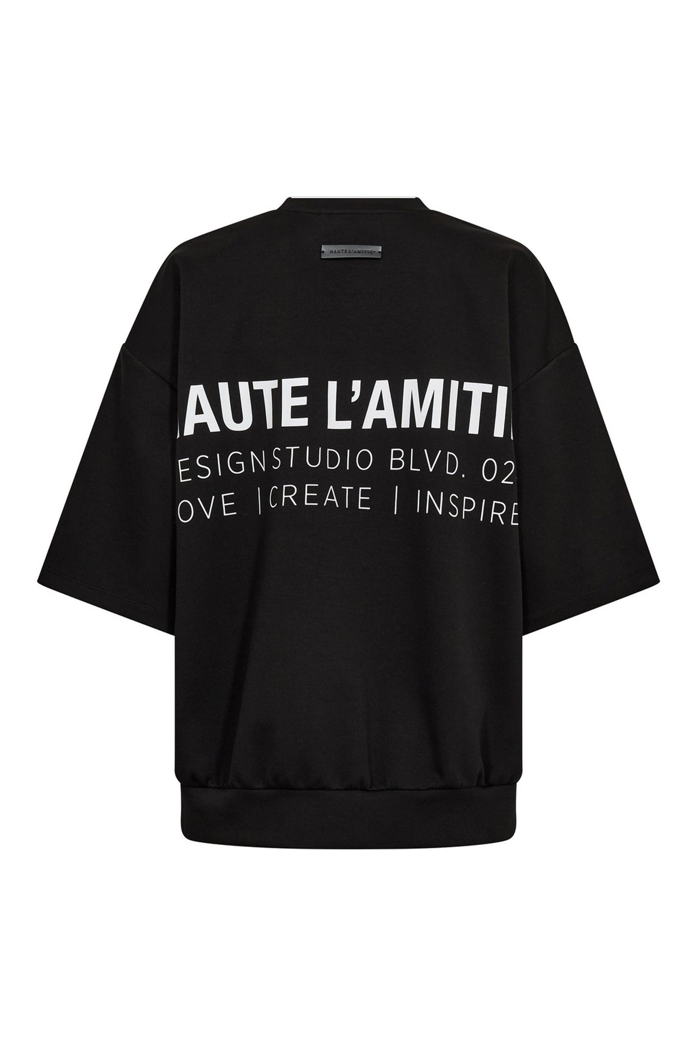 Back Print Studio SS Sweat Black - HL10687