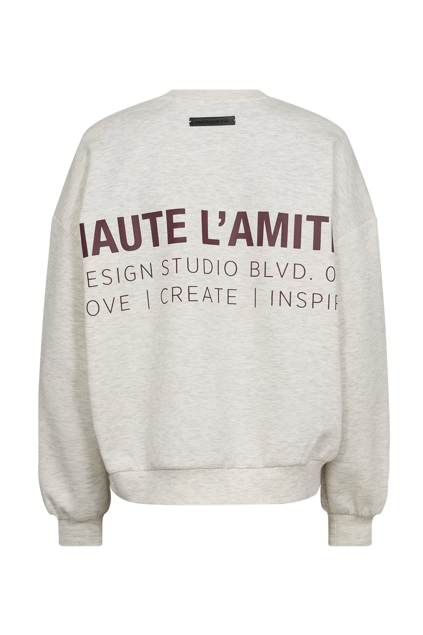 Back Print Studio Sweat Pearl Melange - HL10686