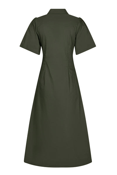Baia Poplin Dress ARMY - 165343 Thumbnail
