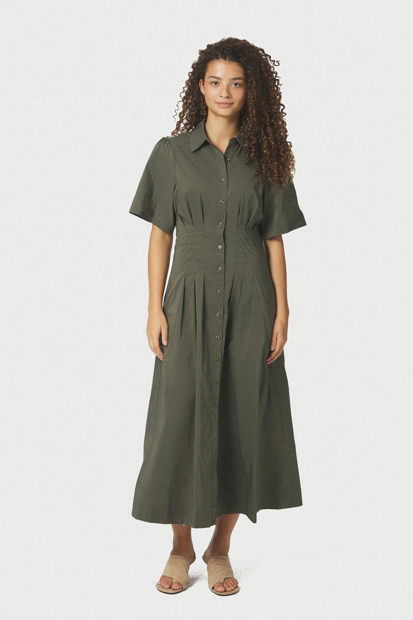Baia Poplin Dress ARMY - 165343