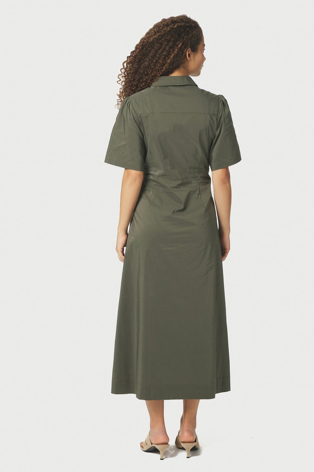 Baia Poplin Dress ARMY - 165343