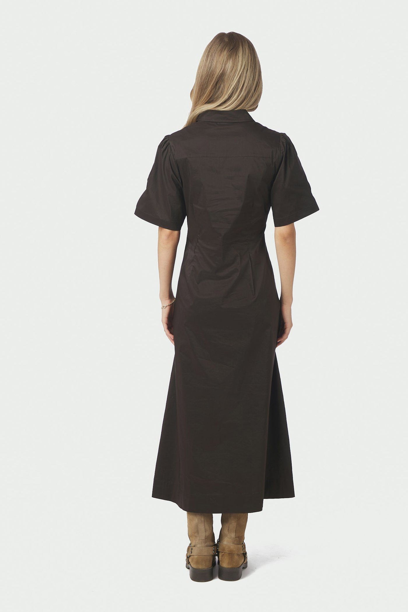 Baia Poplin Dress Chocolate Brown - 165343