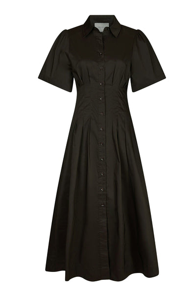 Baia Poplin Dress Chocolate Brown - 165343 Thumbnail