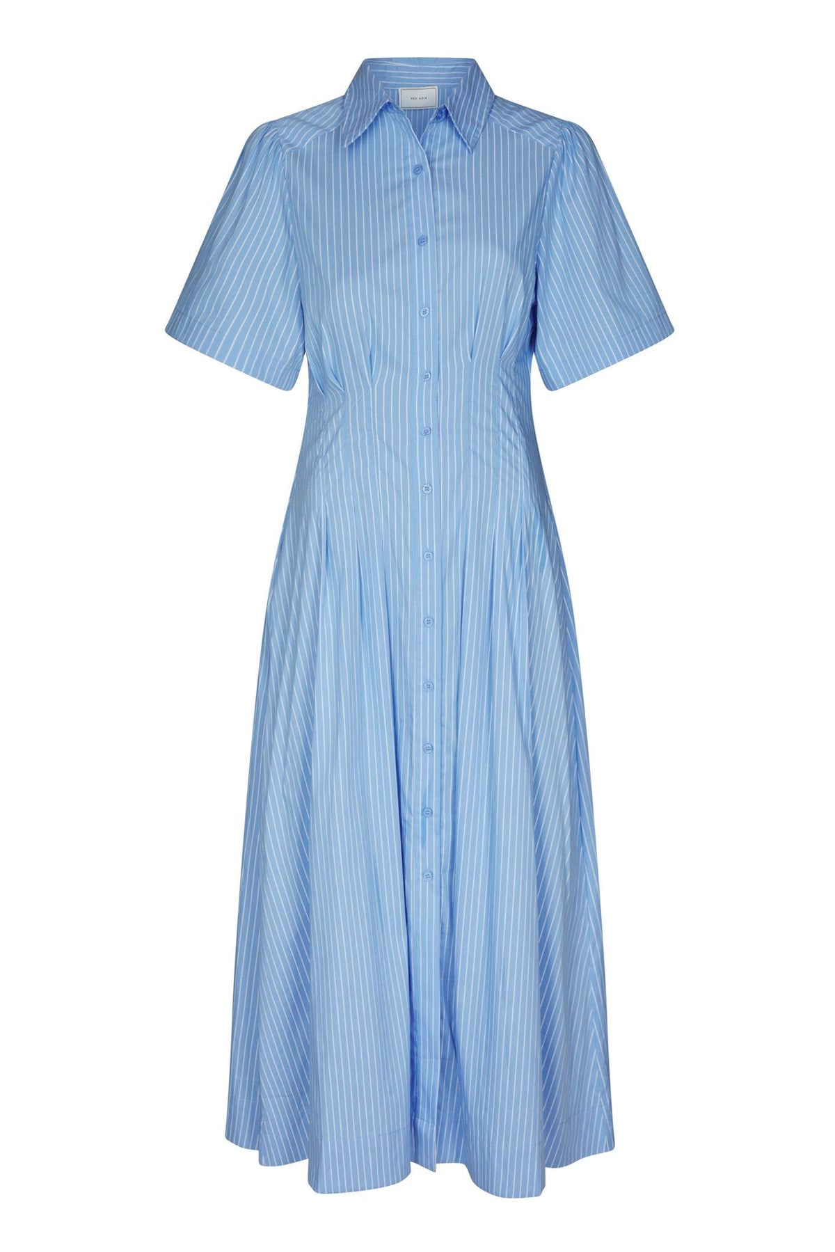 Baia Stripe Poplin Dress Light Blue - 167585