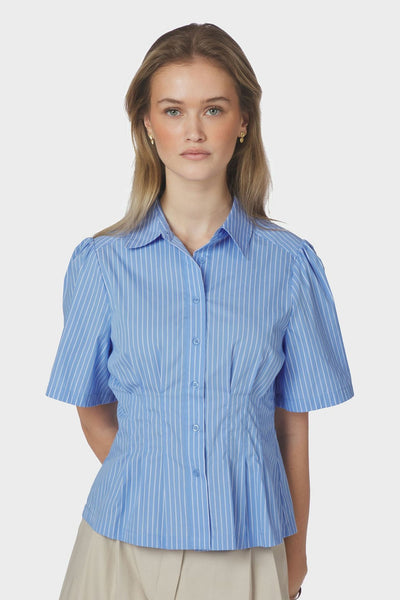 Balara Stripe Poplin Shirt Light Blue - 169049 Thumbnail