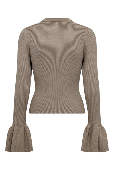 BalinCC Lurex Turtleneck Knit 127-Champagne - 32243 Thumbnail