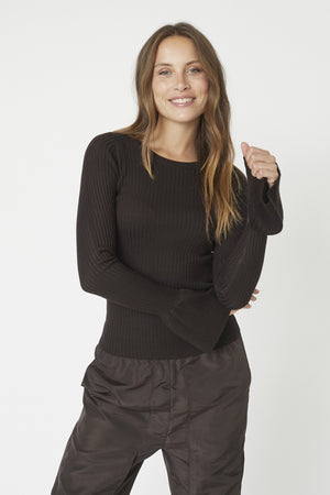 BalinCC Wide Cuff Knit 145-Dark Brown - 32191