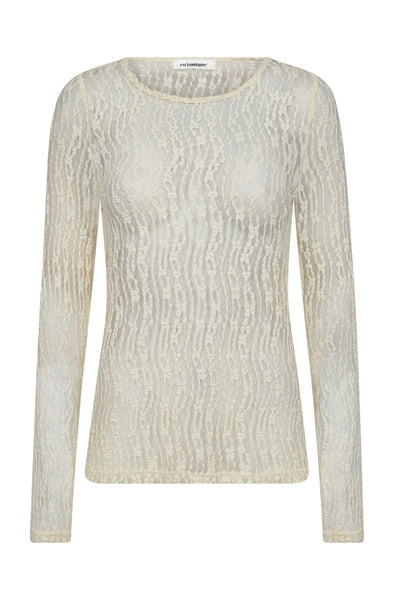 BarbCC O-Neck Blouse 11-Off white - 33202 Thumbnail