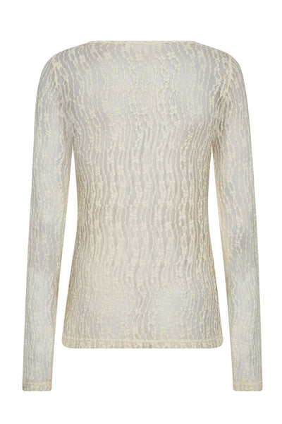 BarbCC O-Neck Blouse 11-Off white - 33202 Thumbnail