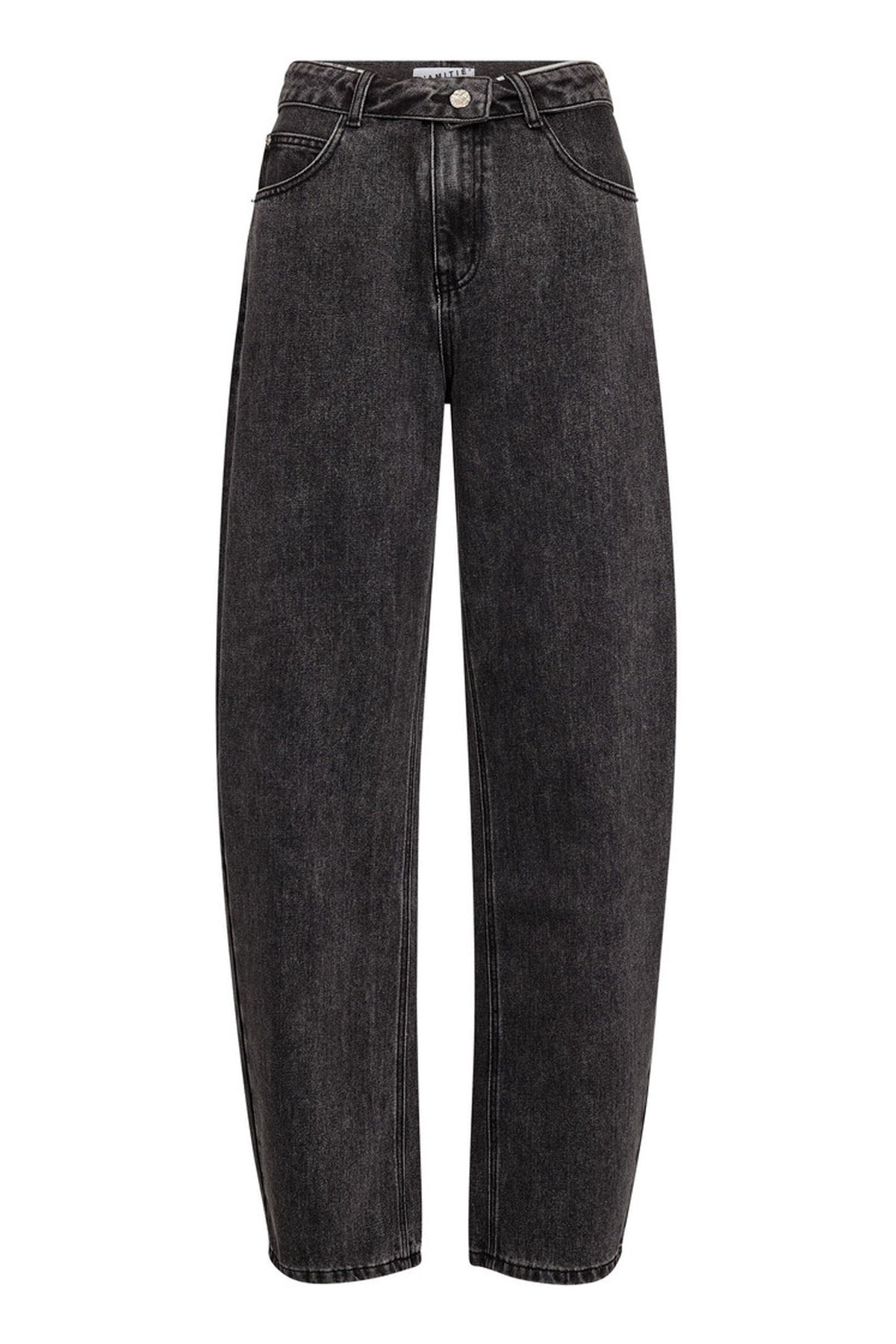 Barrel Flip Waist Jeans Black - HL10500