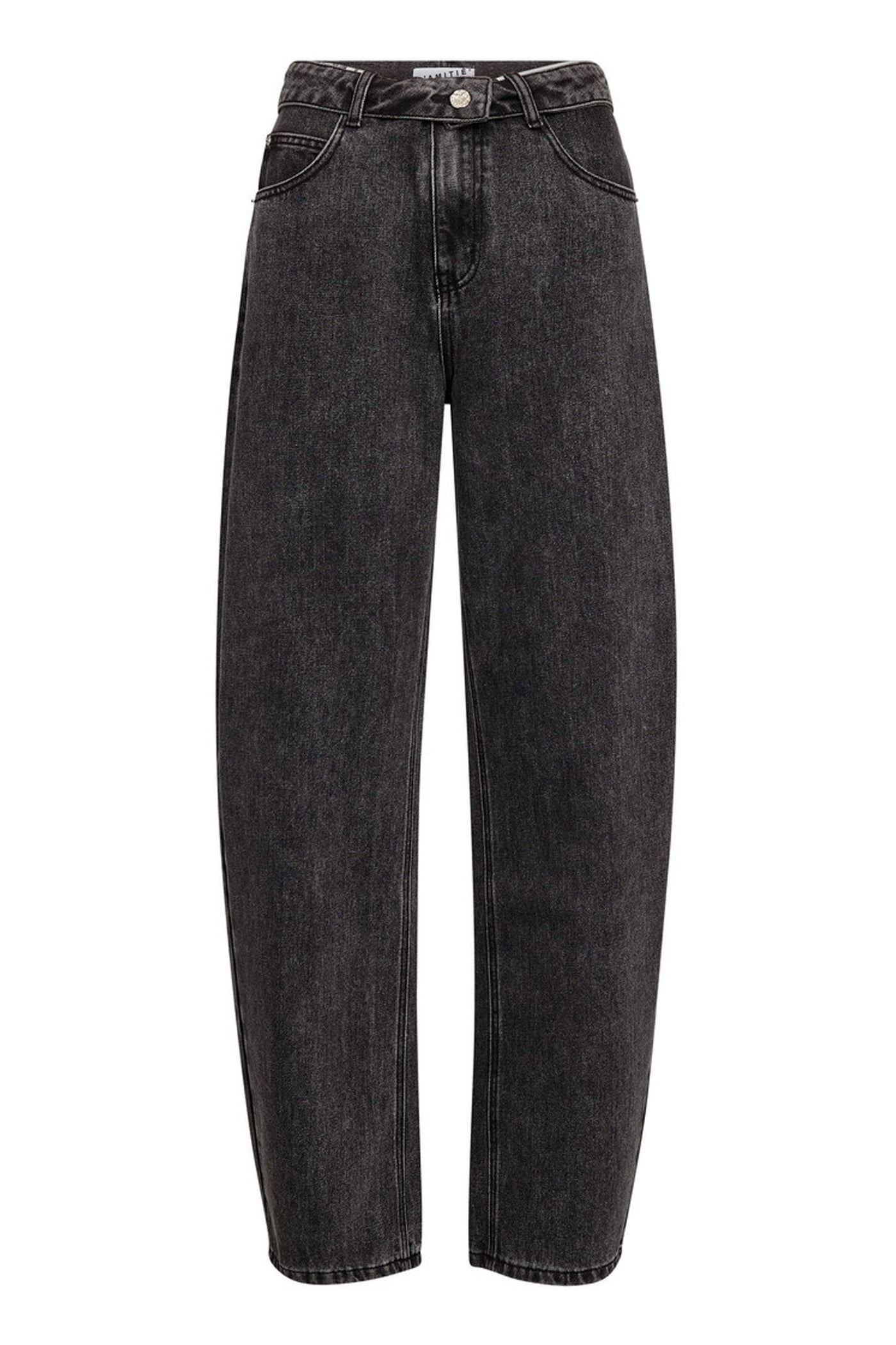 Barrel Flip Waist Jeans Black - HL10500