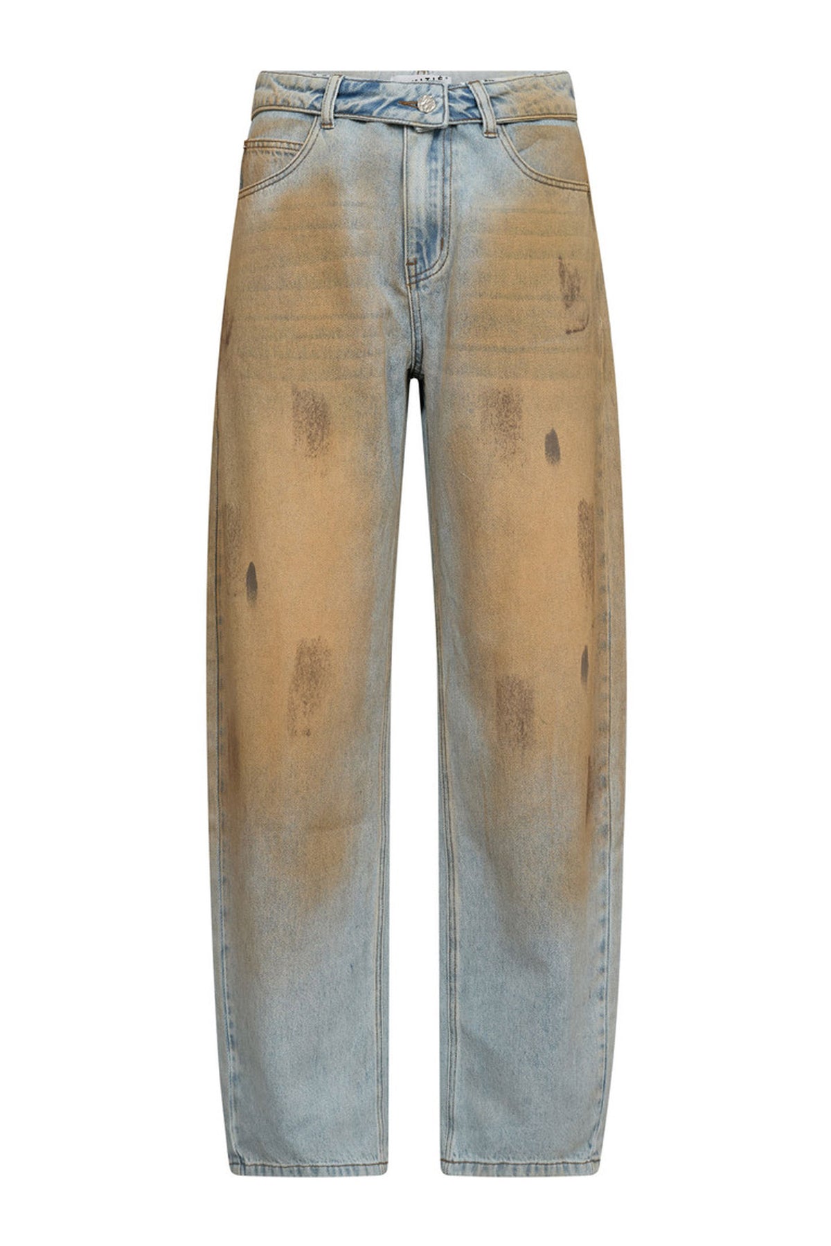 Barrel Vintage Wash Flip Jeans Bleach Dirt Denim - HL10717