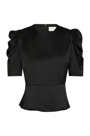 Benua Heavy Sateen Blouse Black - 167069