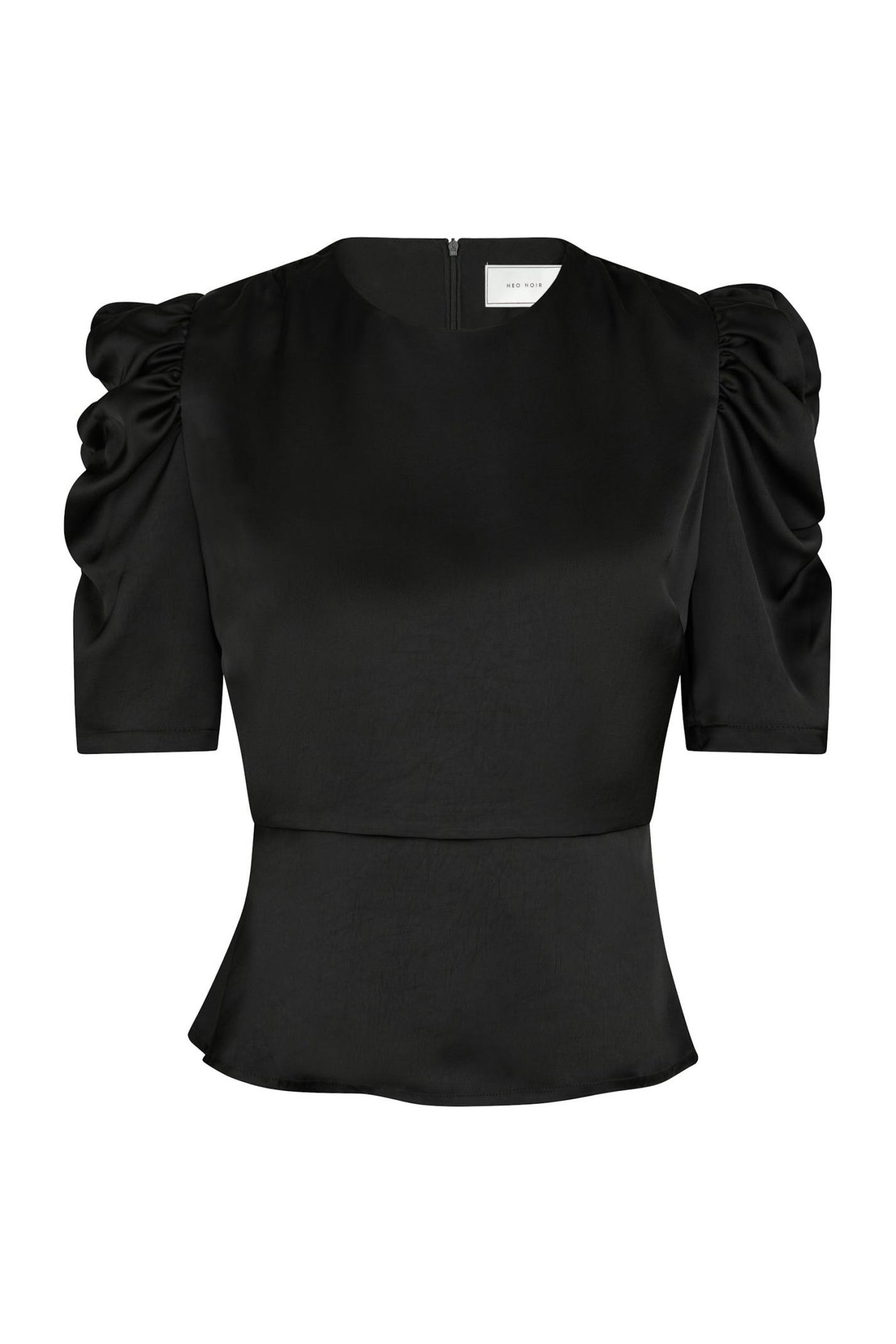Benua Heavy Sateen Blouse Black - 167069