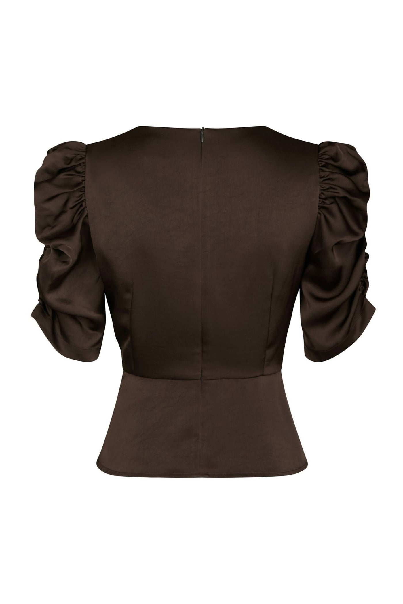 Benua Heavy Sateen Blouse Dark brown - 167069