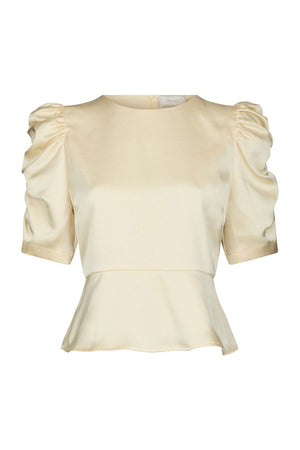 Benua Heavy Sateen Blouse Light yellow - 167069
