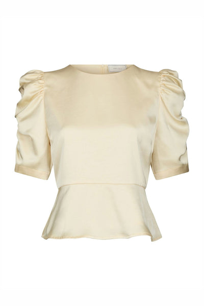 Benua Heavy Sateen Blouse Light yellow - 167069 Thumbnail