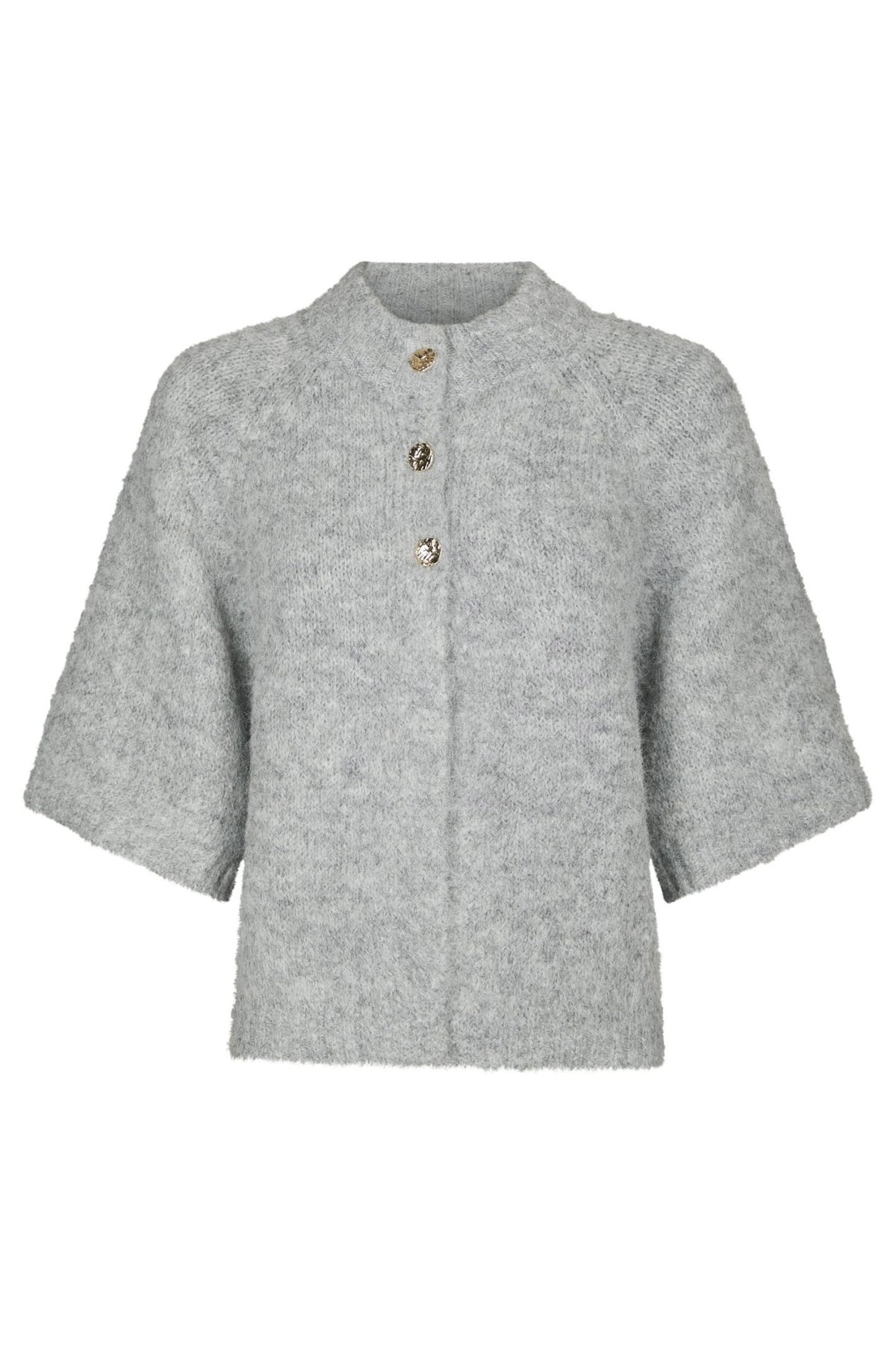 Benuta Fluffy Knit Cardigan Grey Melange - 165816