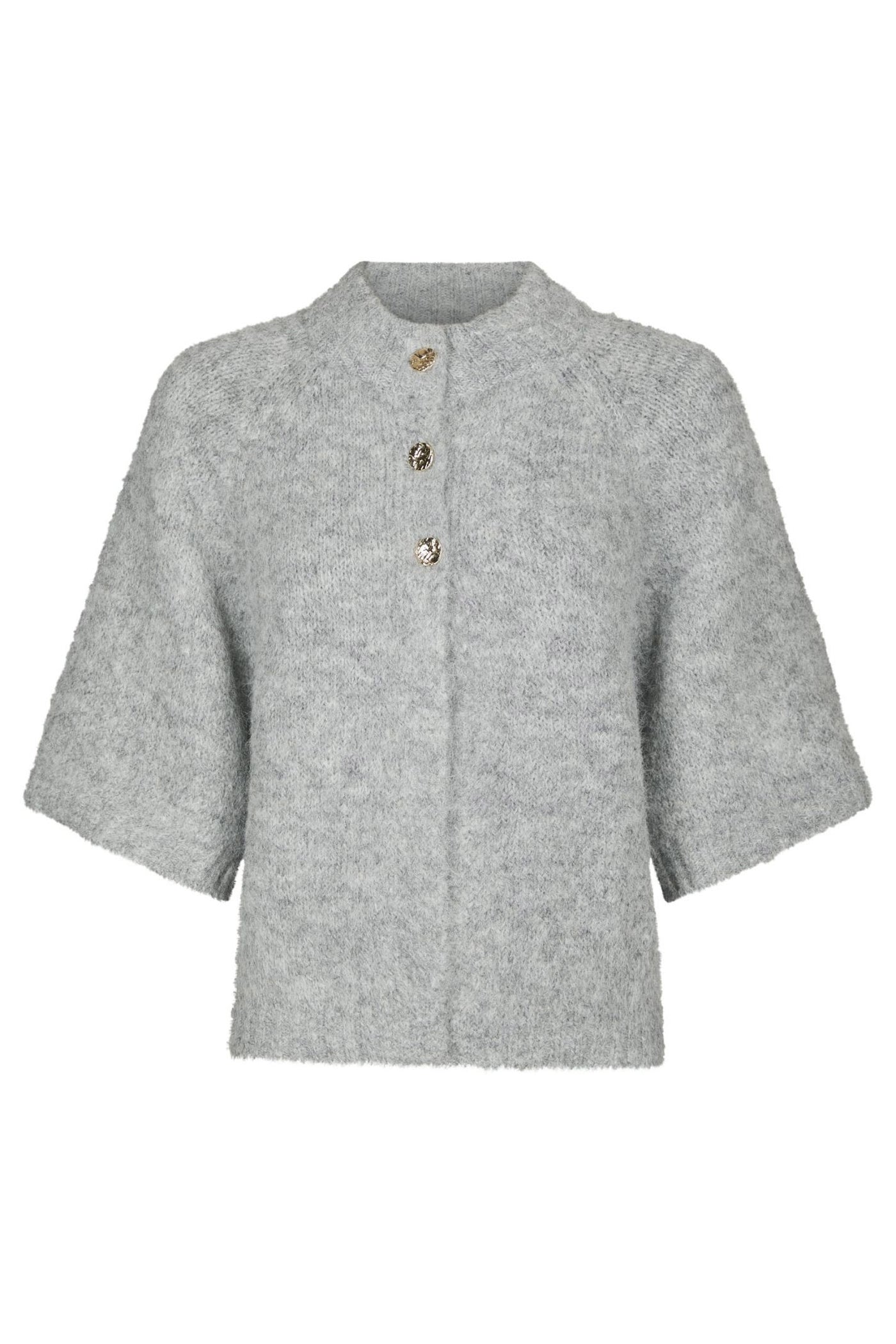 Benuta Fluffy Knit Cardigan Grey Melange - 165816