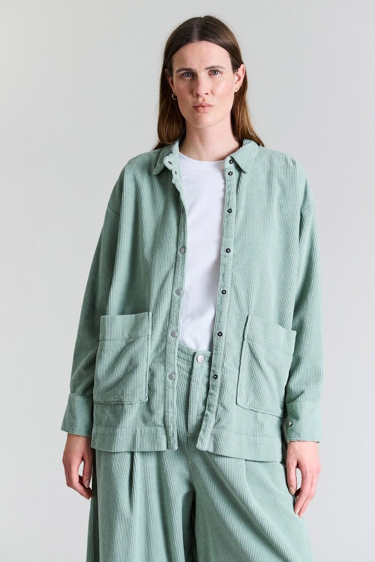 Berubetto lang jakke SAGE GREEN - 257-2443-5395