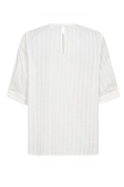 BessiCC SS Blouse 10002-Off-White - 500190 Thumbnail